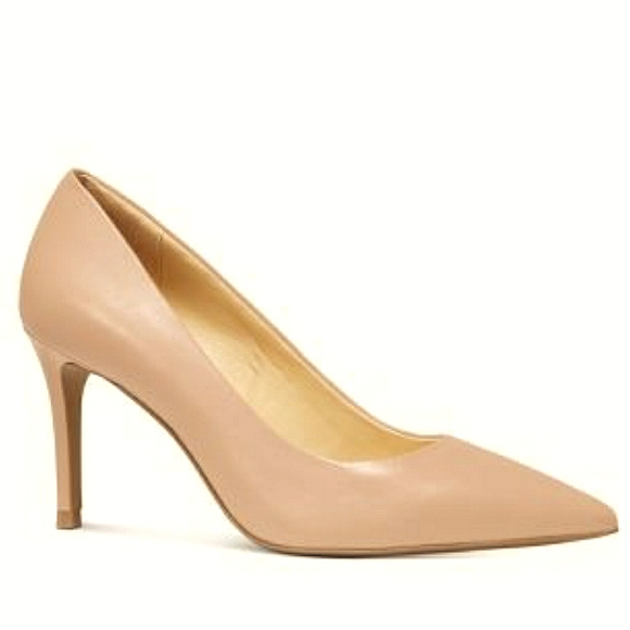 🌸 Michael Kors MK Blush Pink Leather Pointed Toe Pumps High Heels
